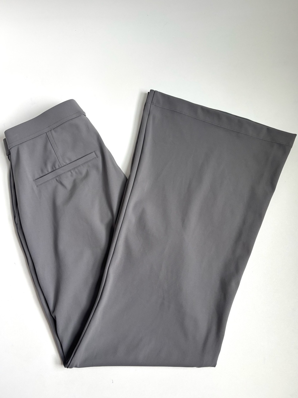 Halara Flex Day Stretch High Waisted Pocket Work Flare Pants Silent Storm Gray - Picture 15 of 16